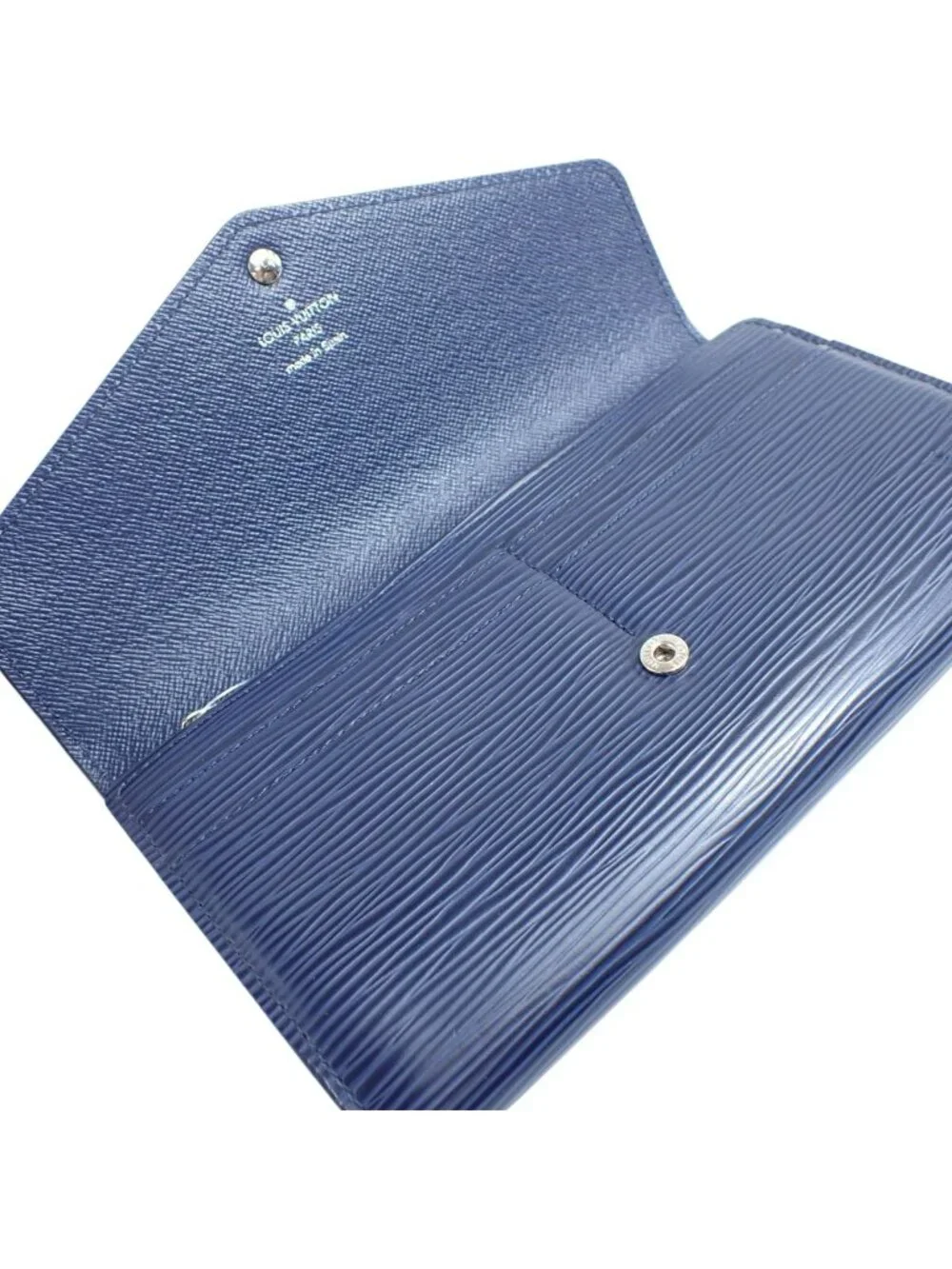 Louis Vuitton Epi Wallet Portefeuille Sarah Indigo Blue